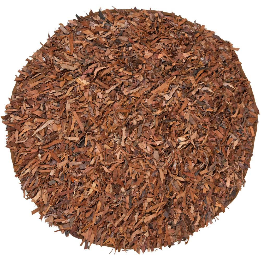 Safavieh Leather Saddle 6 Ft X Round Area Rug
