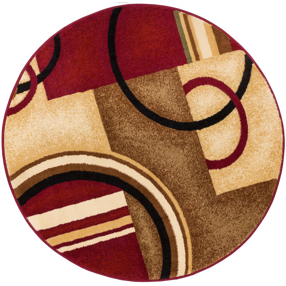 Well Woven Barclay Arcs And Shapes Red 5 Ft Modern Geometric Well Woven Barclay Arcs And Shapes Red