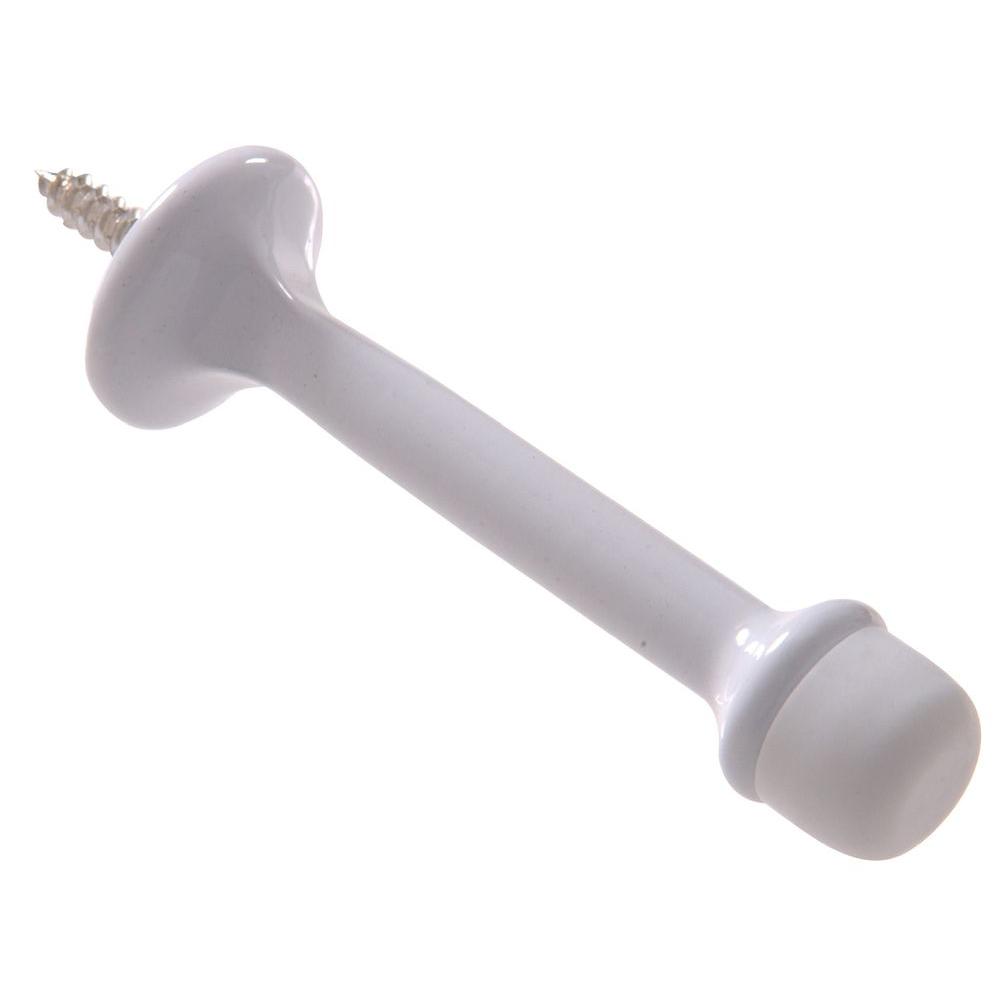 7778 10 Pack Designers Impressions White Lite Duty Rigid Door Stop
