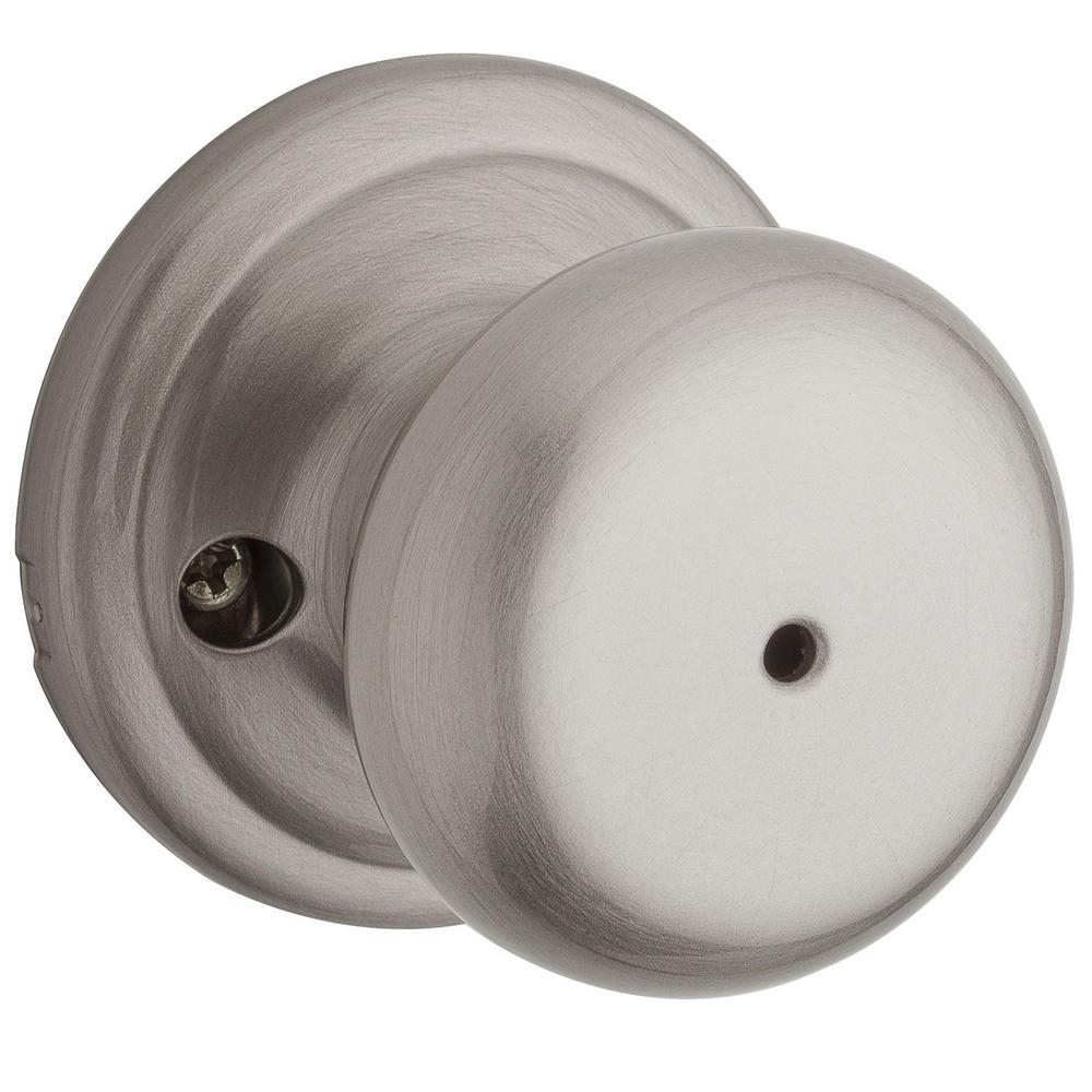 Kwikset Juno Satin Nickel Privacy Bed Bath Door Knob