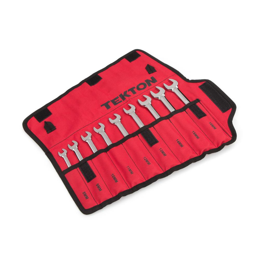 UPC 020209000137 product image for TEKTON 8-16 mm Combination Wrench Set with Pouch (9-Piece) | upcitemdb.com