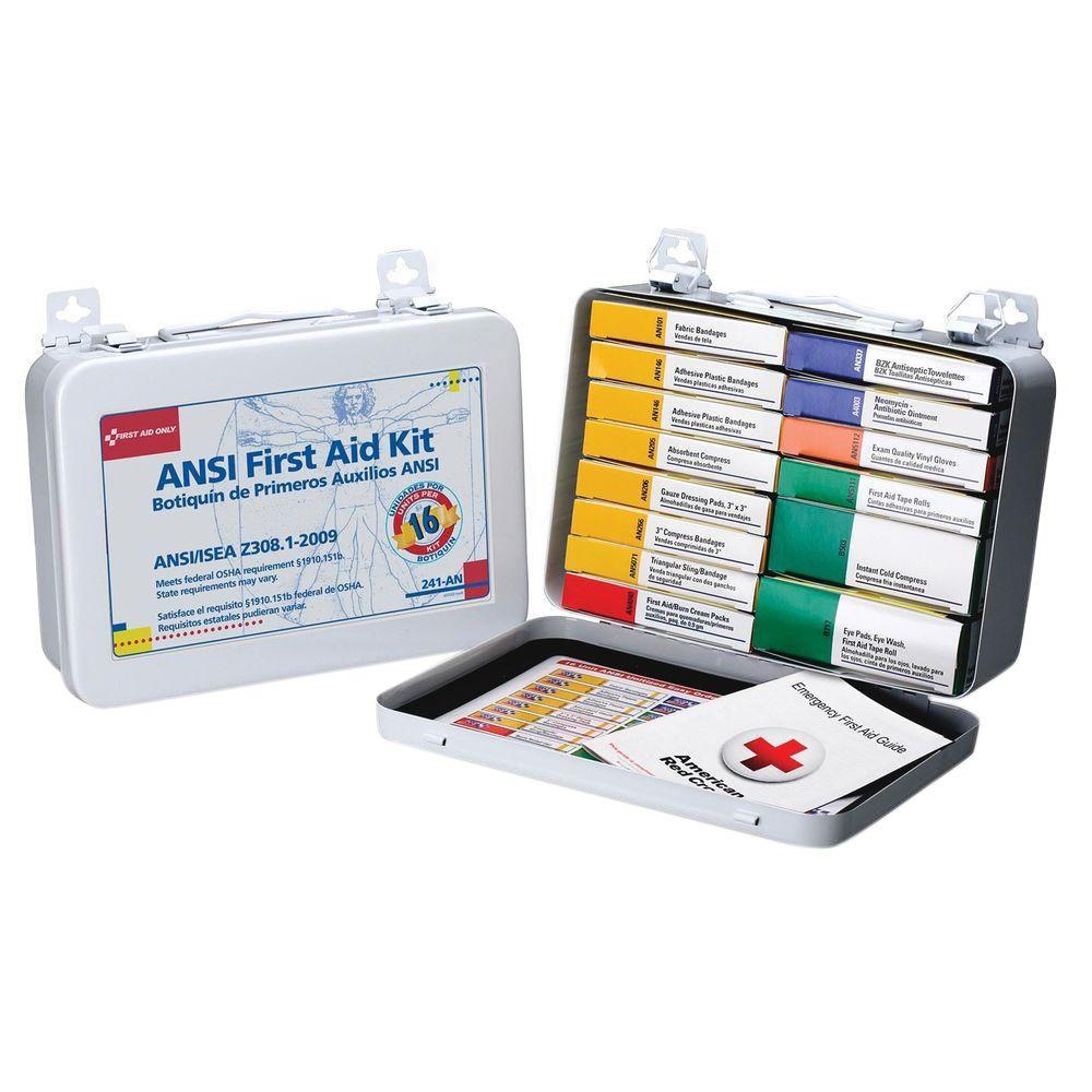 First Aid Only 16Unit ANSI First Aid KitFAO241AN The Home Depot