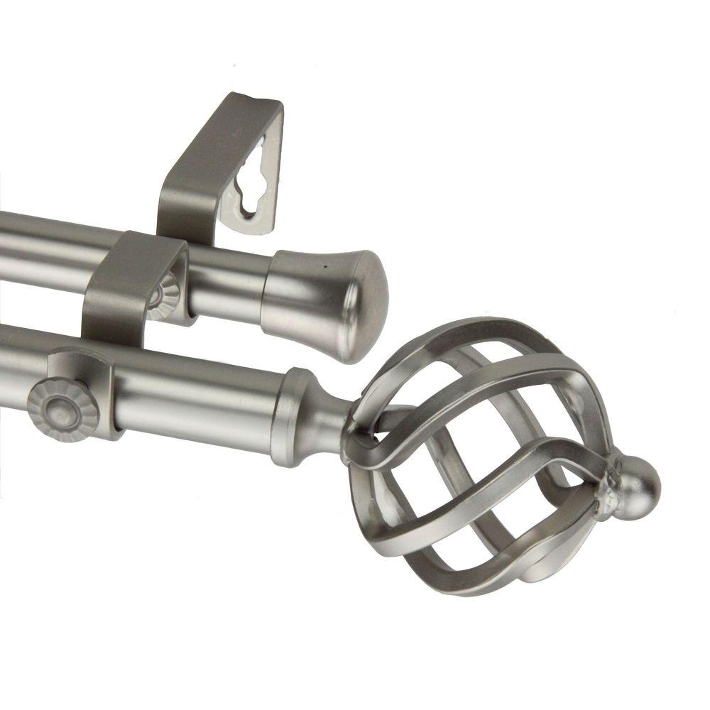 Rod Desyne 120 In 170 In Telescoping Double Curtain Rod In