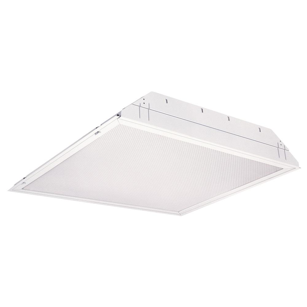 Lithonia Lighting 2sp8 G 2 U316 A12 120 Gesb 2 Light White Fluorescent Ceiling Troffer