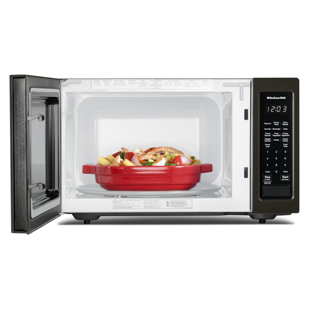 Kitchenaid 1 6 Cu Ft Countertop Microwave In Black Stainless 4 Kitchenaid