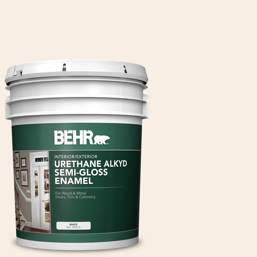 BEHR 5 Gal M220 1 Marshmallow Whip Urethane Alkyd Semi Gloss Enamel   Marshmallow Whip Behr Paint Colors 390005 64 1000 