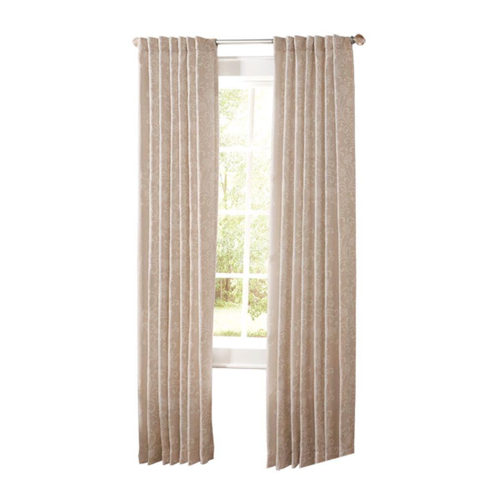 Martha Living Fl Scroll Light Filtering Window Panel In Fl Scroll Light Filtering Window Panel In Natural Twine 54 W X 84 L