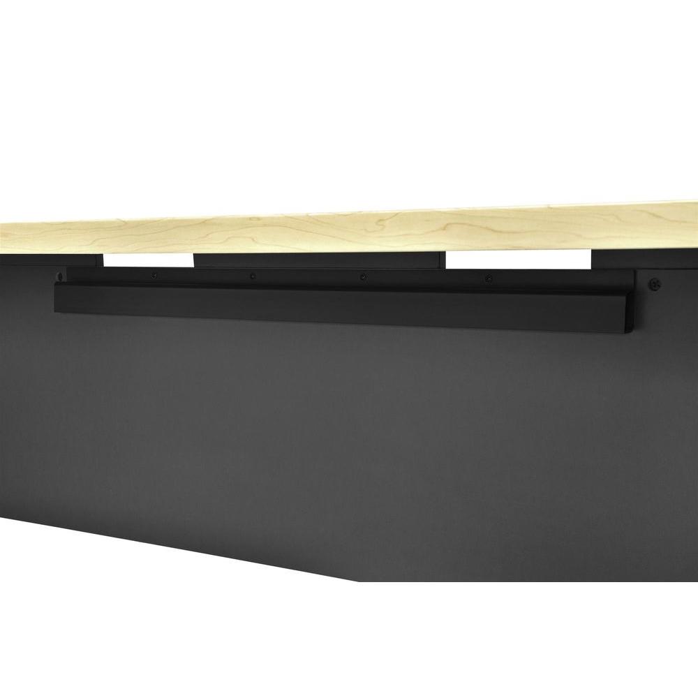 Ameriwood Home Mansfield Natural And Gray Executive Desk Hd71322 Mansfield Natural And Gray Executive Desk