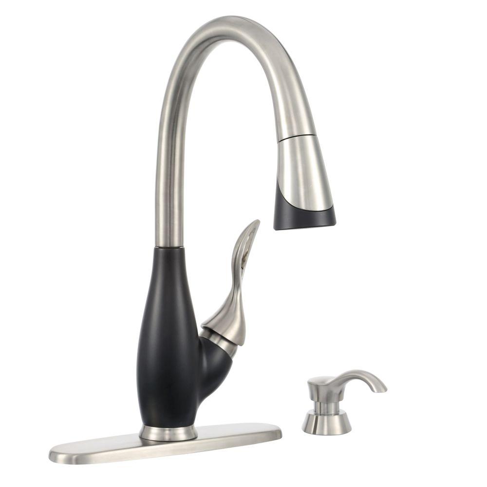 Stainless And Cracked Pepper Delta Pull Down Faucets 19915 Sbsd Dst 64 1000 