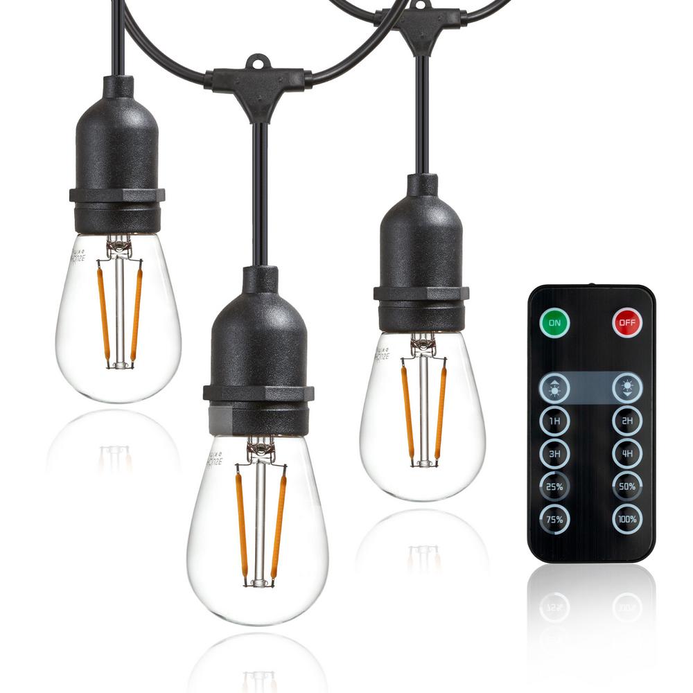 Plug In S14 Bulb Led String Light, Home Depot Garden Lights String