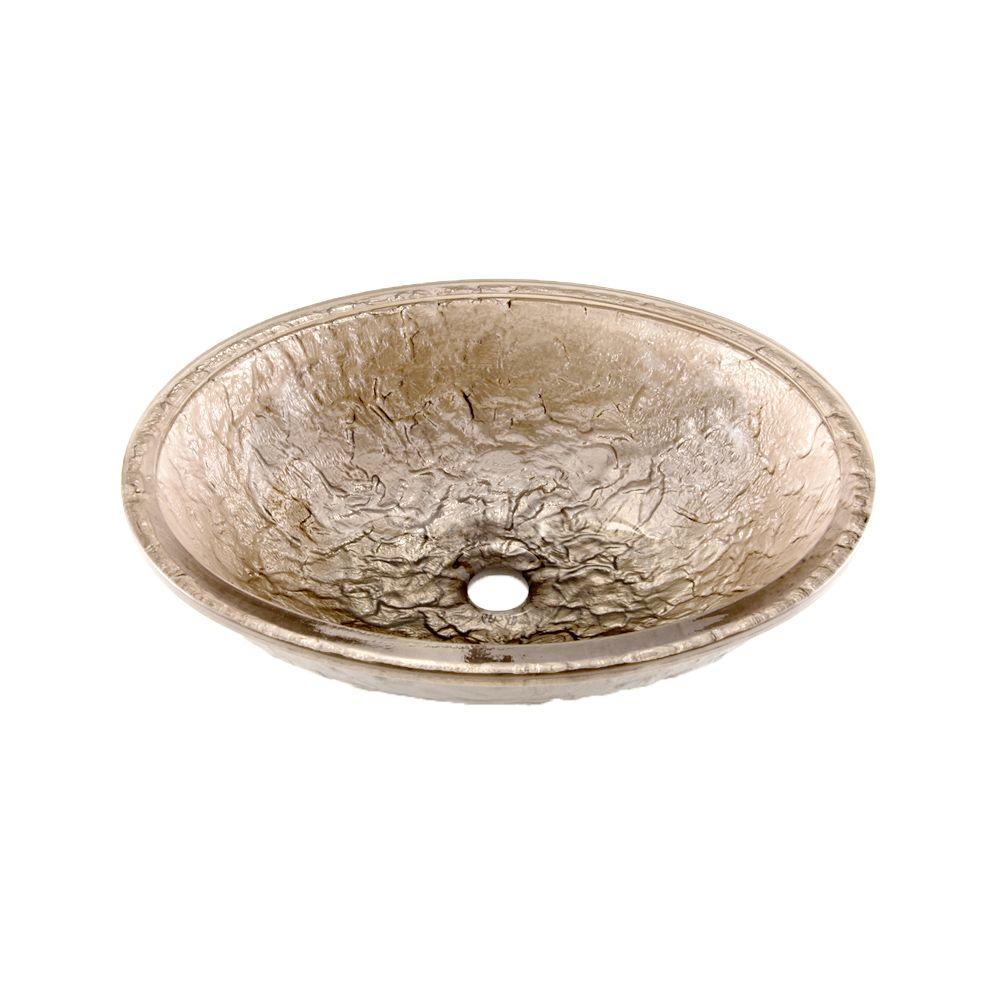 JSG Oceana Undermount Bathroom Sink in Pewter with Overflow007007021