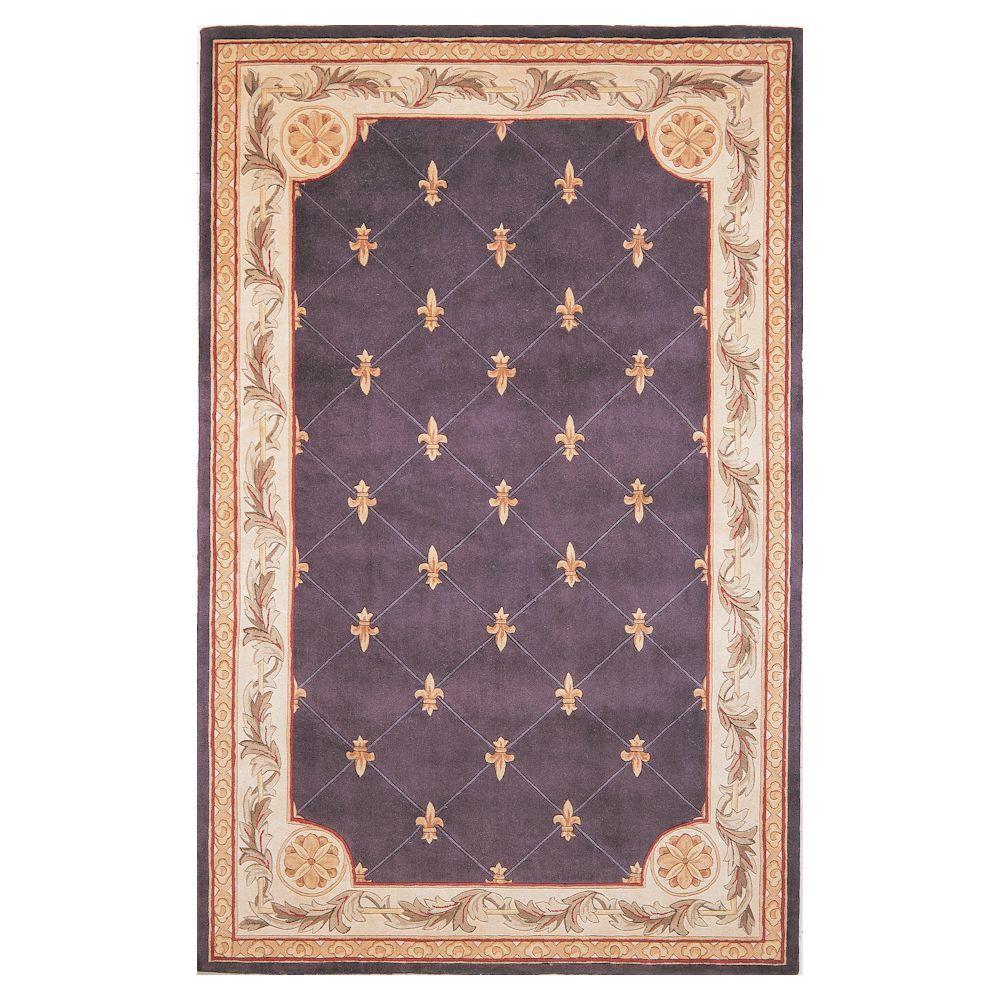 Kas Rugs Antique Fleur De Lis Grape 3 Ft X 4 Area Rug Kas Rugs Antique Fleur De Lis Grape 3 Ft X 4