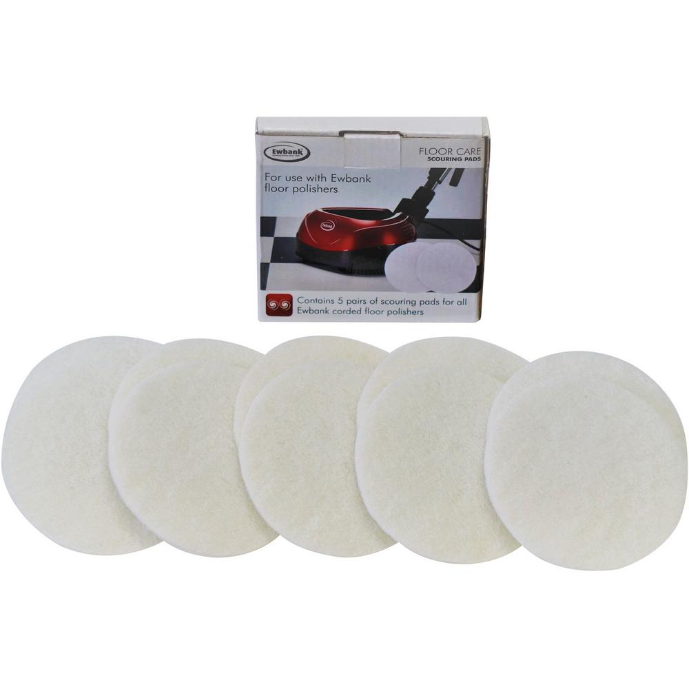 EAN 5034595103704 product image for Ewbank 10 in. Floor Scouring Pads (10-Pack), White | upcitemdb.com