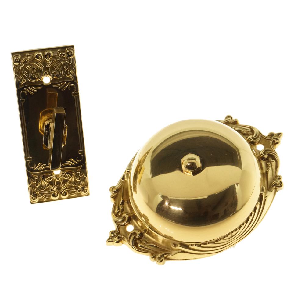Idh By St Simons Solid Brass Craftsman Mechanical Twist Door Bell