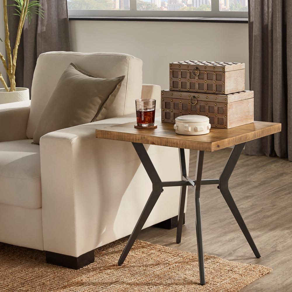 HomeSullivan Black and Gold Metal Base End Table4069904 The Home Depot