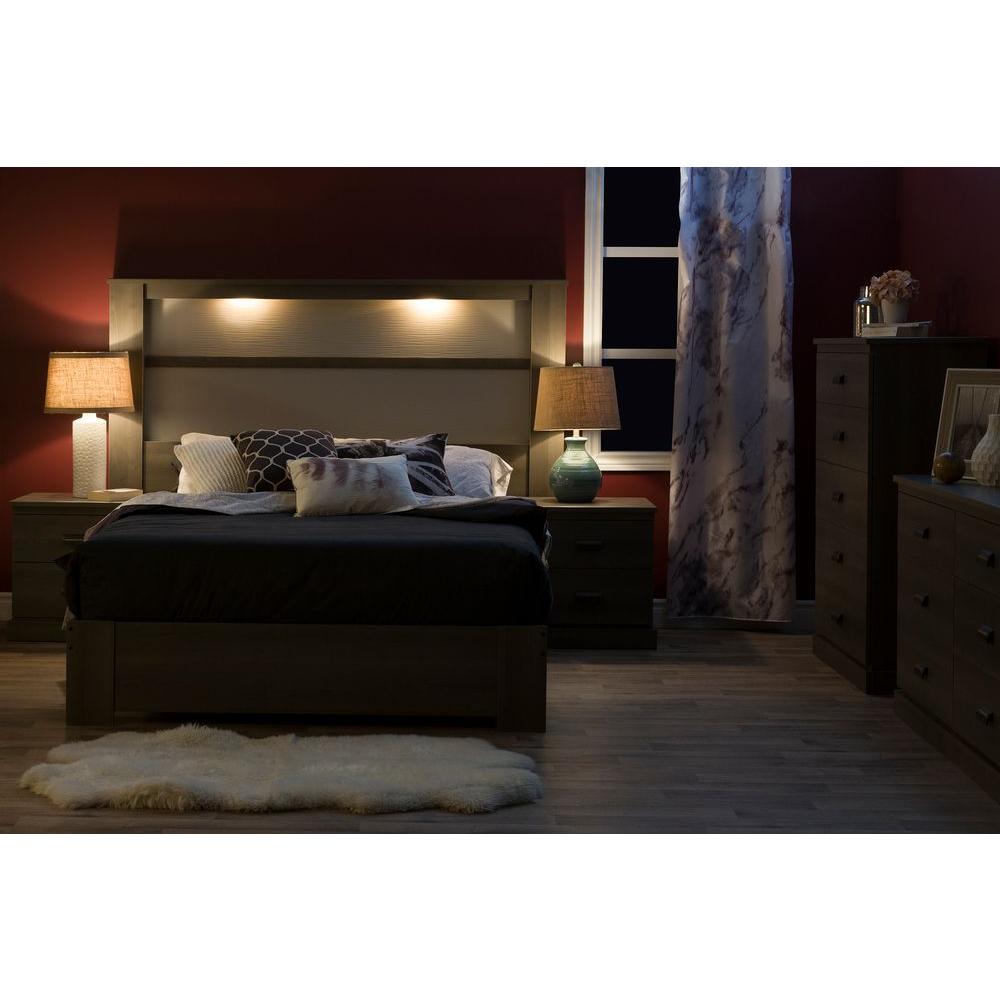 South S Gloria Gray Maple Queen Size Platform Bed 10120 The South S Gloria Gray Maple Queen Size Platform Bed 10120 The Home Depot