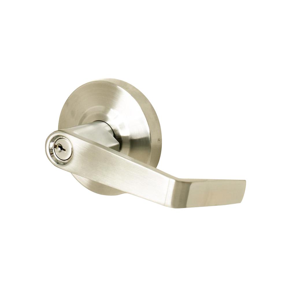 NUSET Commercial Grade 2 Keyed Entry Door Lever in Satin ChromeKE26D3