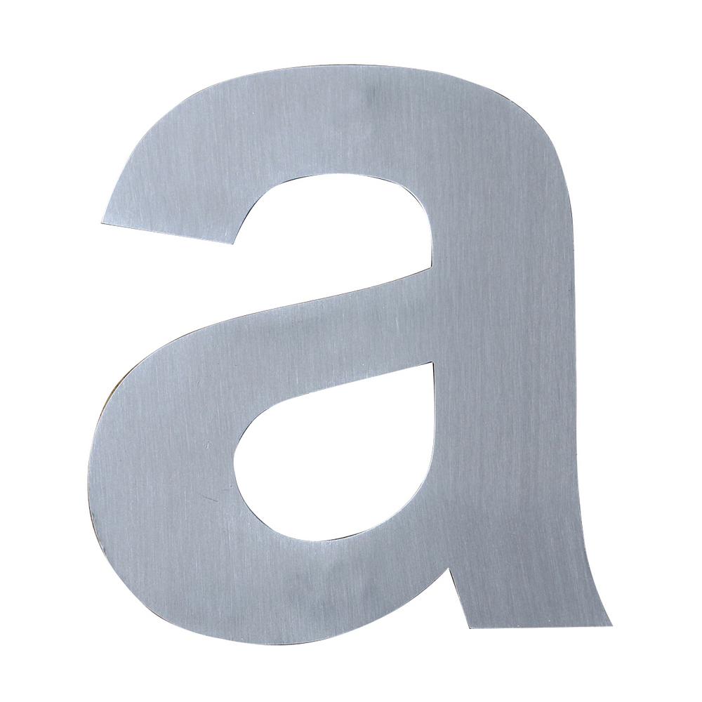 QT Home Decor 4.5 in. Brushed Stainless Steel Floating Modern Letter a ...