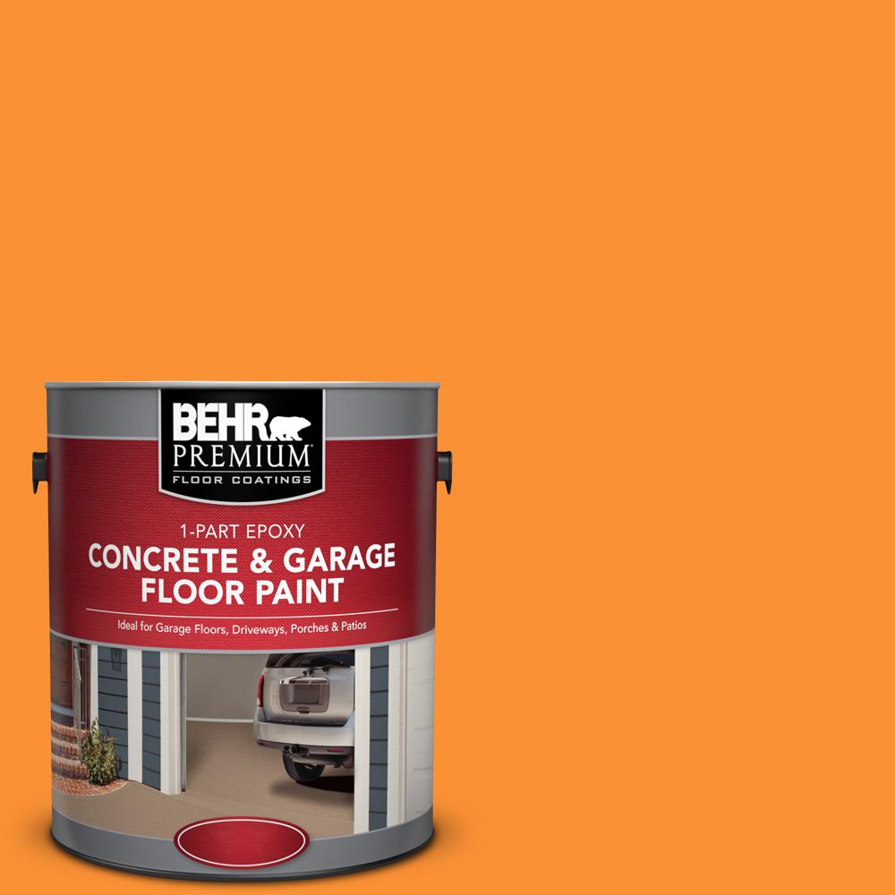Behr Premium 1 Gal P240 7 Joyful Orange Part Epoxy Concrete And P240 7 Joyful Orange 1 Part Epoxy Concrete