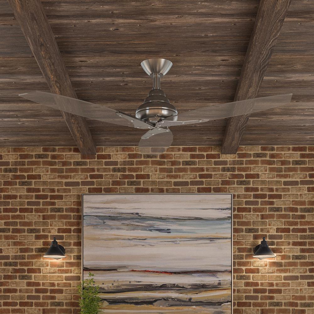 Hampton Bay Florentine Iv 56 In Indoor Brushed Nickel Ceiling Fan With Wall Control