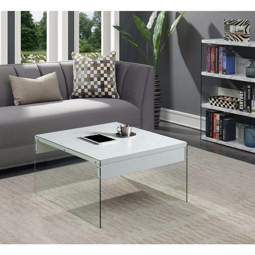 Convenience Concepts Soho 17 in. H White Square Coffee Table-R4-0369 ...