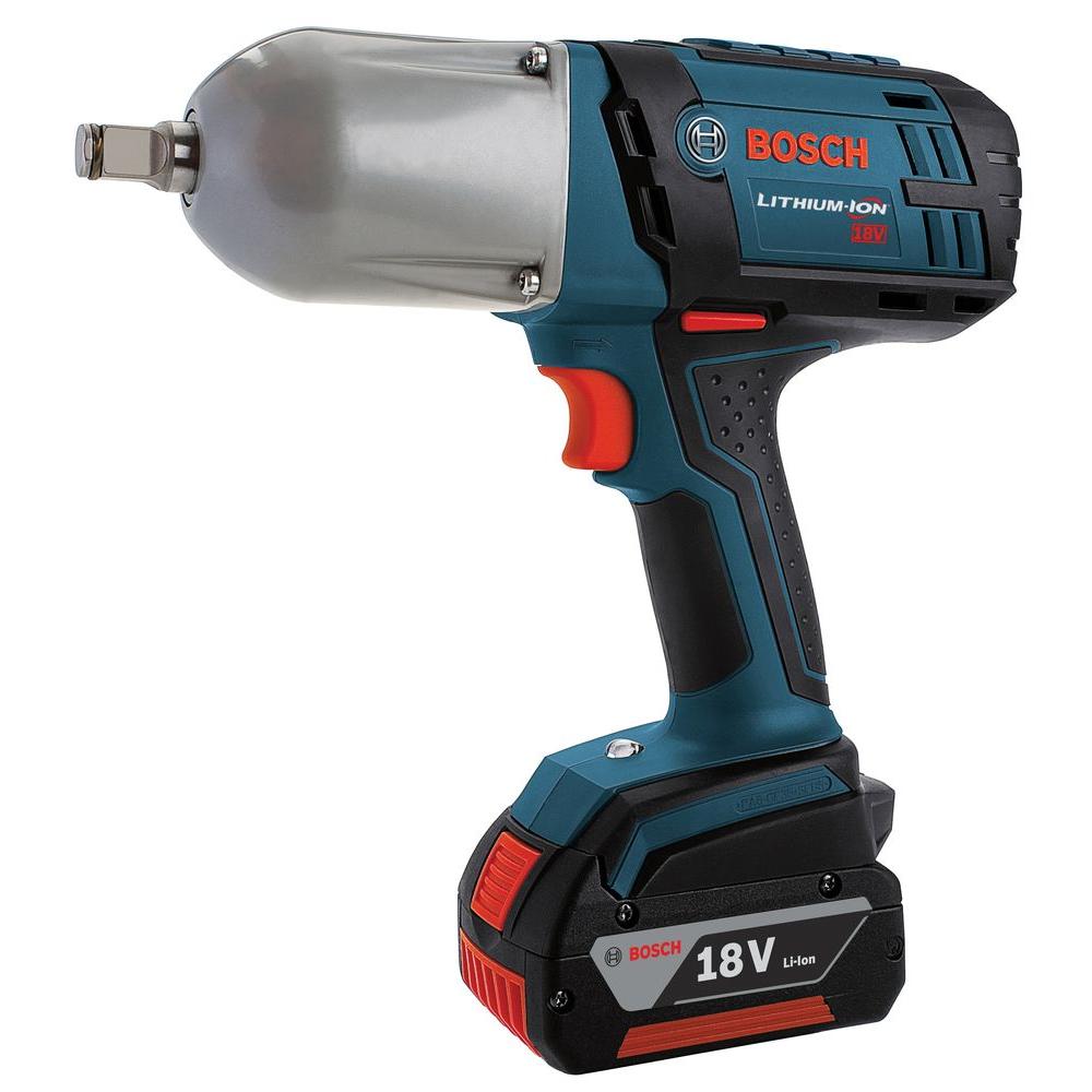 Bosch 18 Volt LithiumIon Cordless Electric 1/2 in. HighTorque Impact
