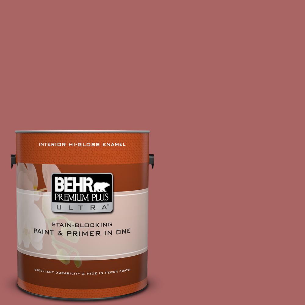 BEHR Premium Plus Ultra 1 gal. PPU16 Rose Marquee HiGloss Enamel