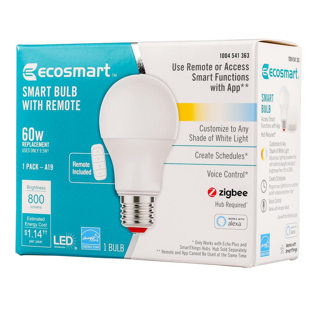 EcoSmart 60-Watt Equivalent A19 SMART 