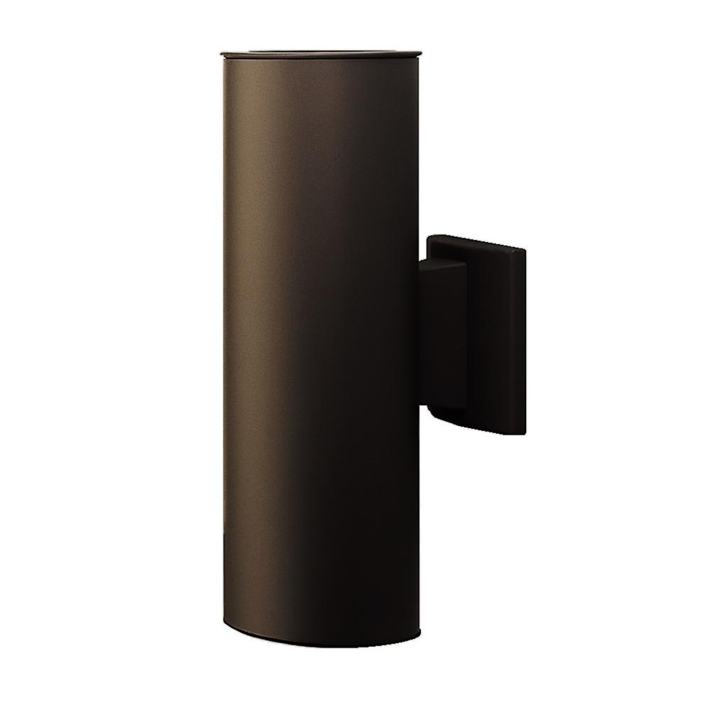Modern Outdoor Wall Lighting The Home Depot 150 Watt 2 Light Bronze Outdoor Wall Mount Sconce