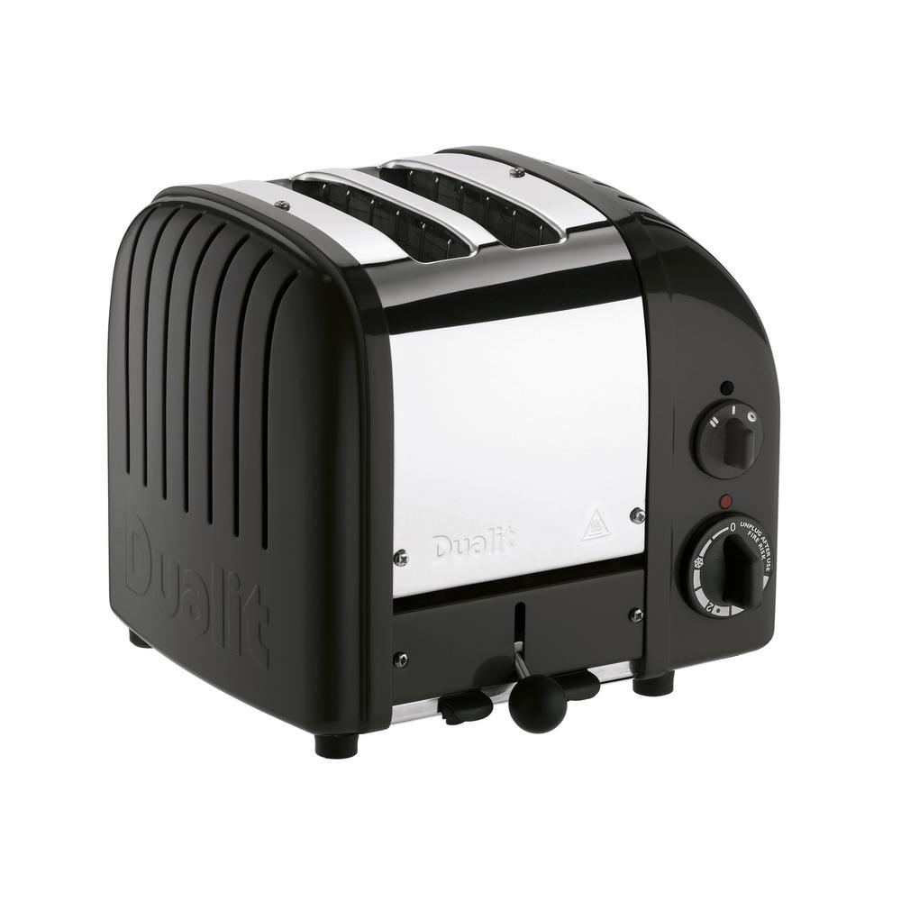 Dualit New Gen 2Slice Matte Black Wide Slot Toaster with Crumb Tray
