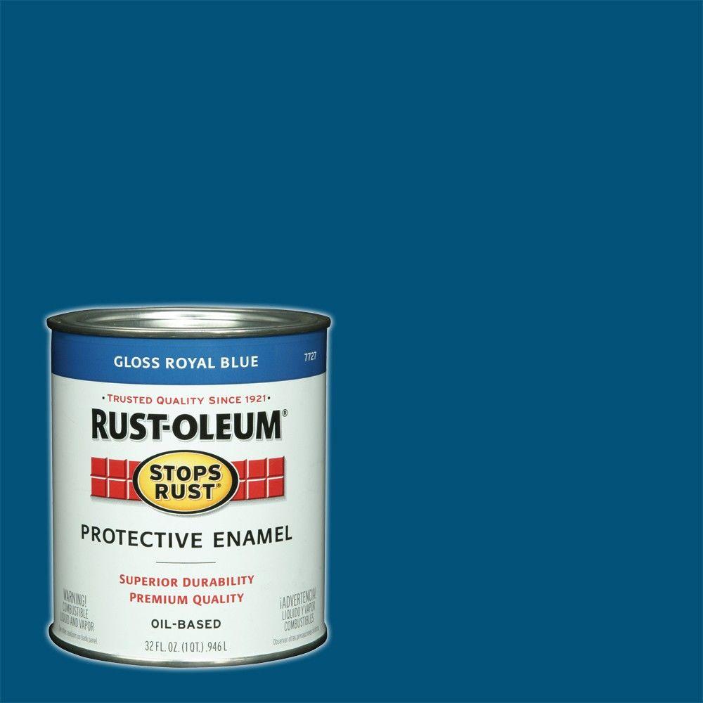 Rust-Oleum Stops Rust 1 qt. Gloss Royal Blue Protective Enamel Paint