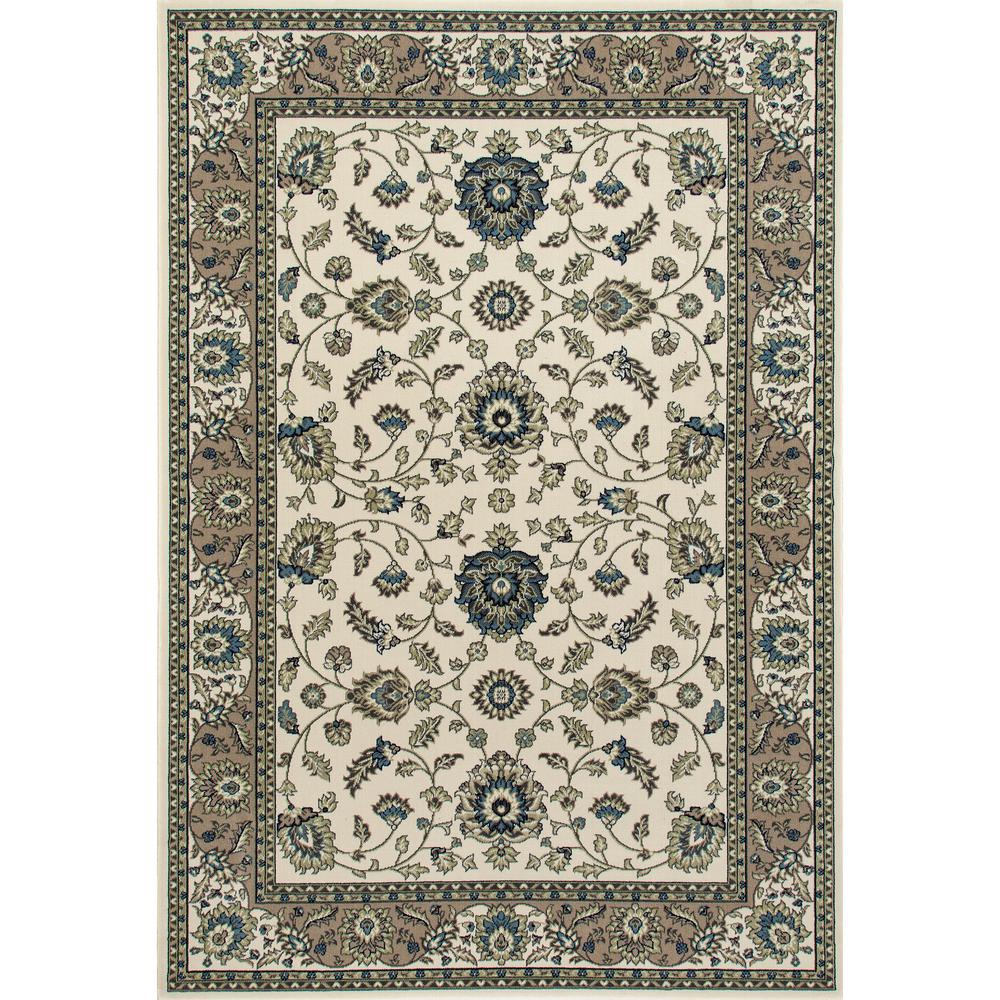 Art Carpet Kensington Jacobean Border Ivory 8 ft. x 11 ft. Area Rug