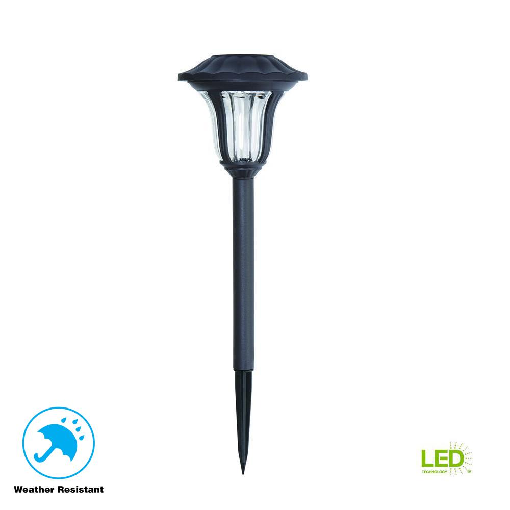 Hampton Bay Solar Bronze Outdoor Integrated Led Landscape Path Light