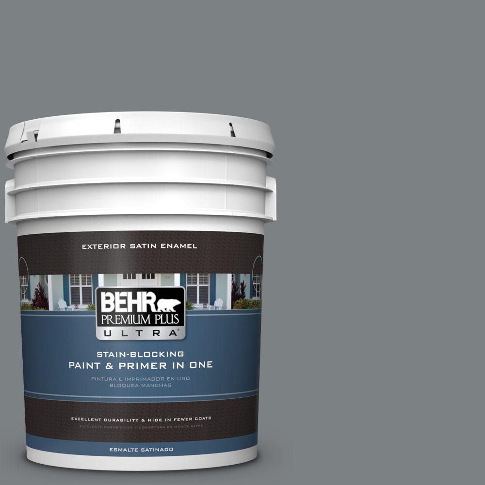 BEHR Premium Plus Ultra 5 gal. #PPU26-03 Legendary Gray Satin ...