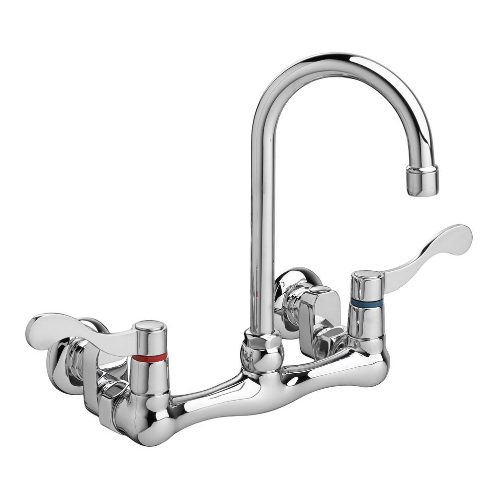 American Standard Heritage 2 Handle Wall Mount Kitchen American Standard Heritage 2 Handle Wall Mount Kitchen Faucet In Polished Chrome