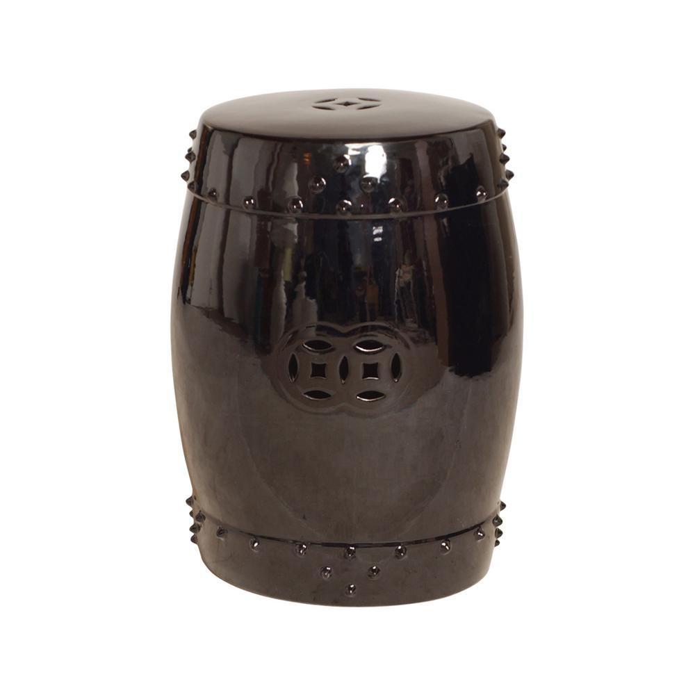 Emissary Metal Drum Ceramic Garden Stool 1254gm The Home Depot