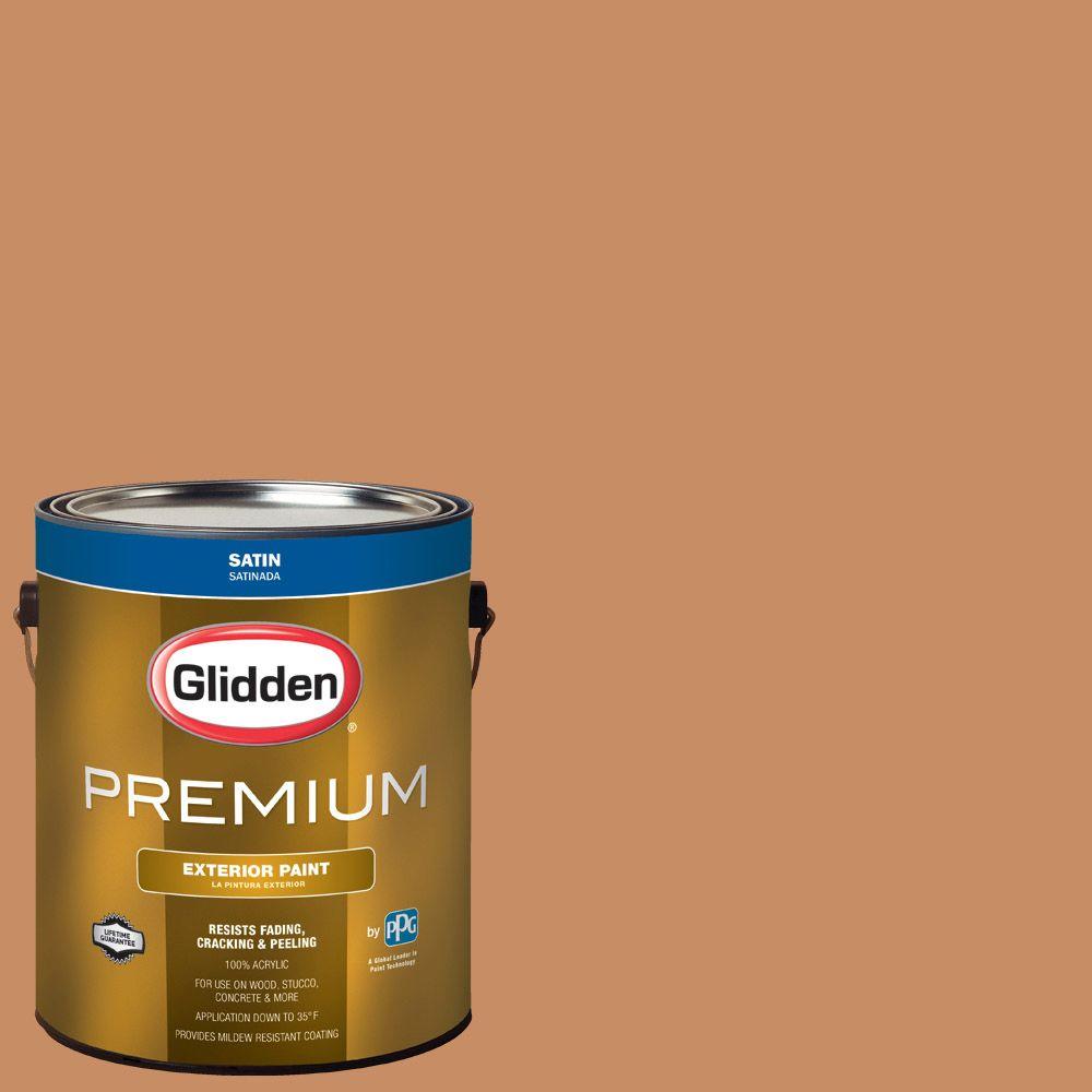 Glidden Premium 1 Gal Hdgo25 Saddle Tan Satin Latex Exterior Paint Hdgo25 Saddle Tan Satin Latex Exterior Paint