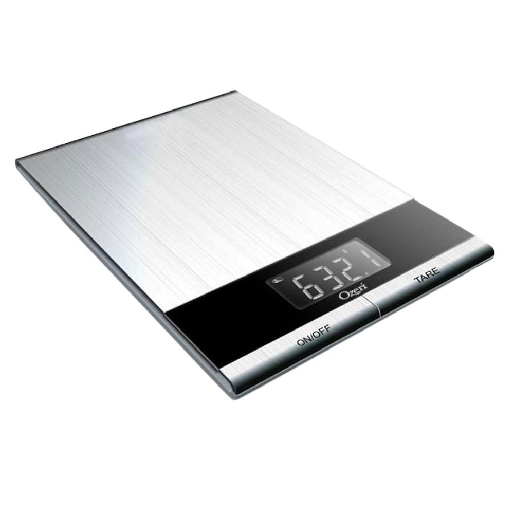 Ozeri Precision Pro Stainless Steel Digital Kitchen Scale with Oversized Weighing Platform ZK011