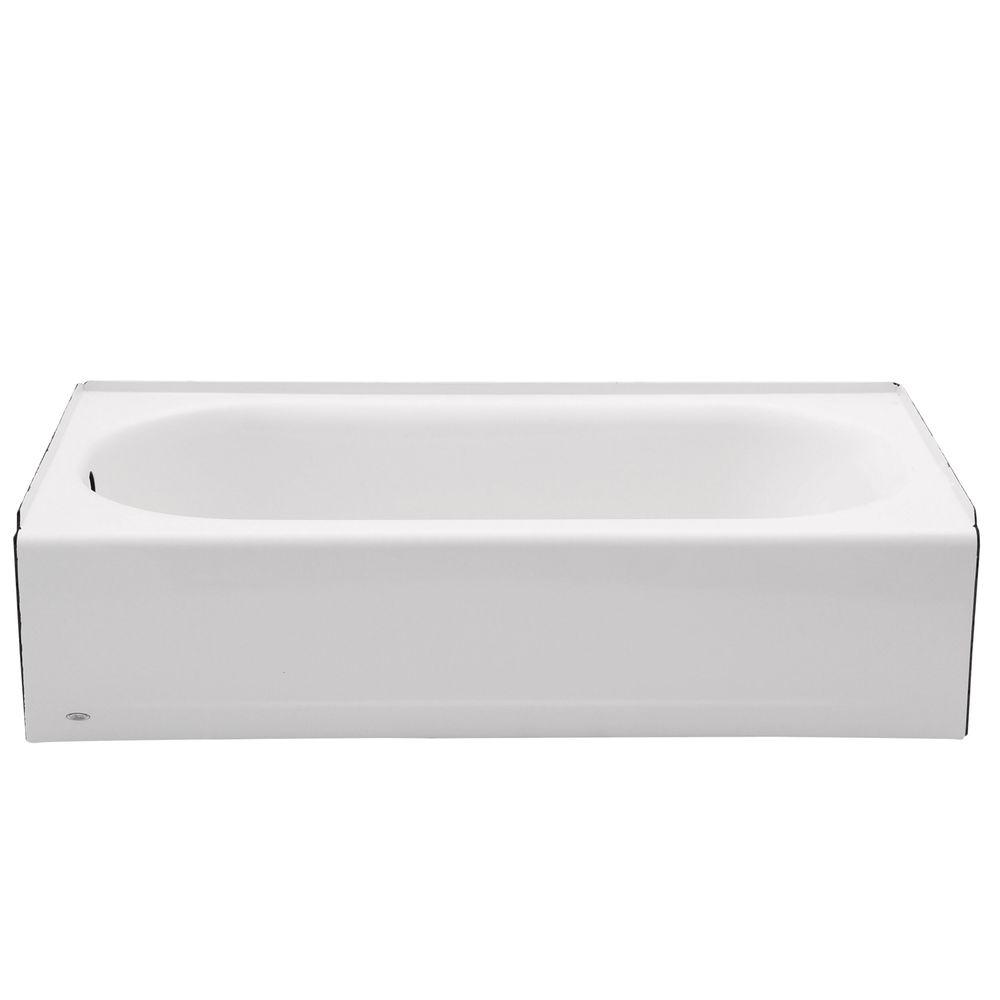 American Standard Princeton 60 In Left Hand Drain Rectangular Alcove Bathtub In White