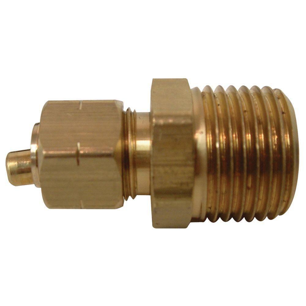 Everbilt 3/8 in. x 1/2 in. MIP LeadFree Brass Compression Adapter