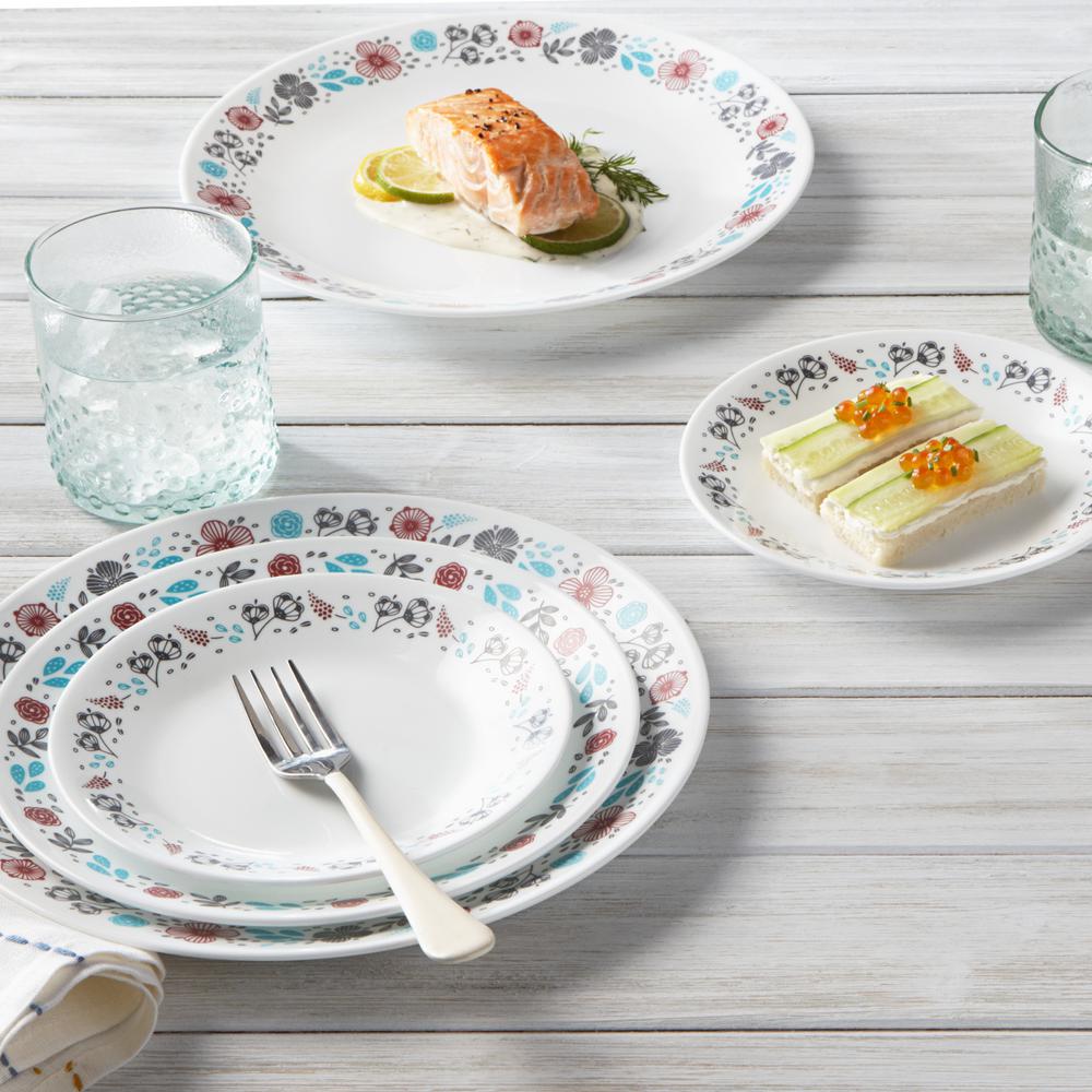 Corelle 16 Piece Casual Nordic Blooms Glass Dinnerware Set Service For 4 1135291 The Home Depot - Glass Dinnerware Sets Corelle 16 Piece Casual Nordic Blooms Glass Dinnerware Set Service For 4 1135291 The Home Depot - Glass Dinnerware Sets