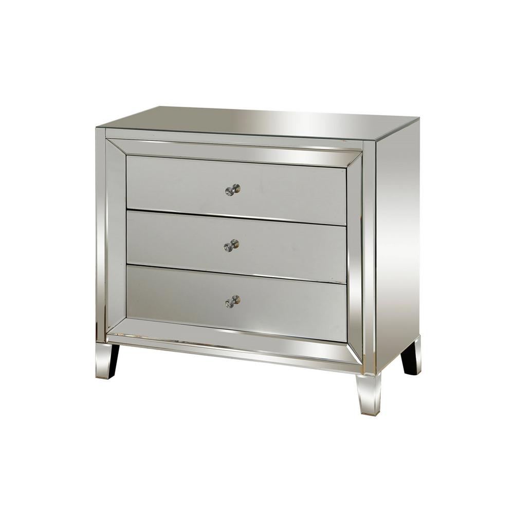 Mirrored 3 Drawer Chest
