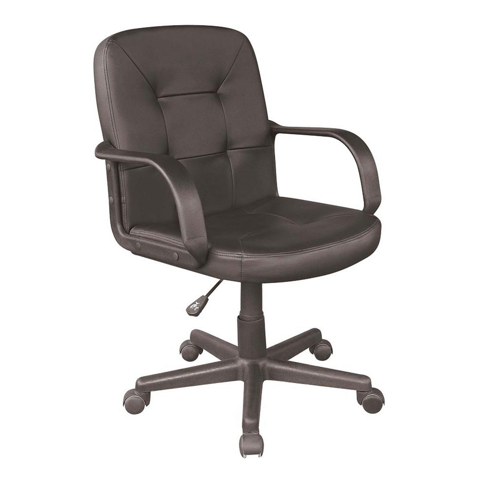 Classic Onespace Office Desk Chair Furniture The Home Depot Black Pu Mid Back Office Chair