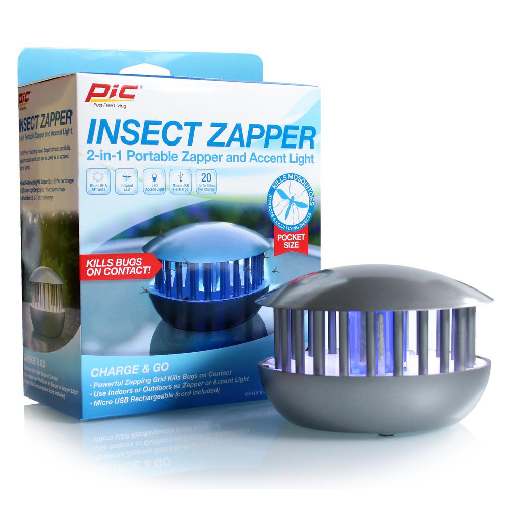 Portable Mosquito Zapper Accent Light USB Rechargeable Insect Bug