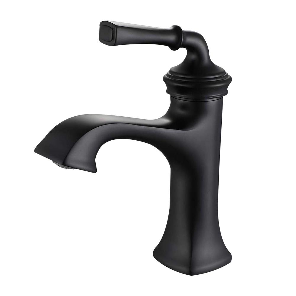 WELLFOR Single Hole SingleHandle Bathroom Faucet with Supply Line in