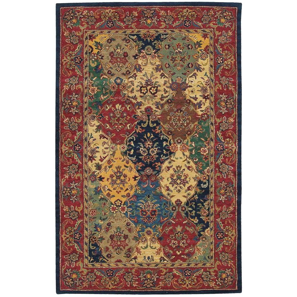Wool Blend Nourison Area Rugs The Home Depot India House Multicolor 5 Ft X 8 Area Rug