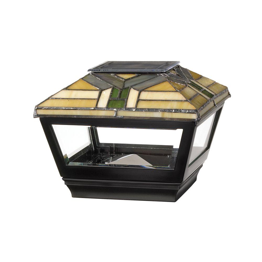 veranda 4x4 solar post cap black