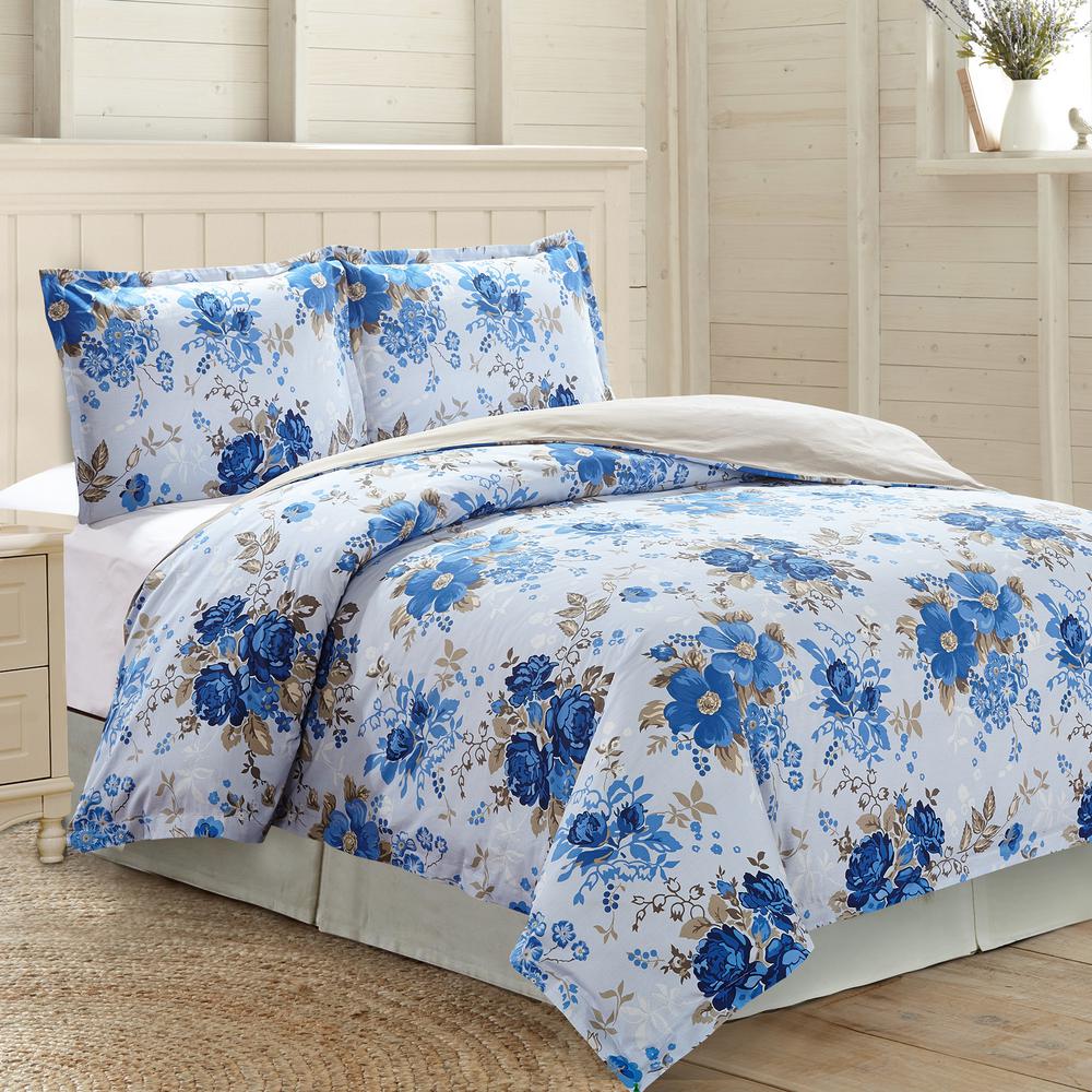 Amrapur Overseas 3 Piece 100 Cotton Printed Aubrey King Duvet Set Amrapur Overseas 3 Piece 100 Cotton Printed Aubrey King Duvet Set
