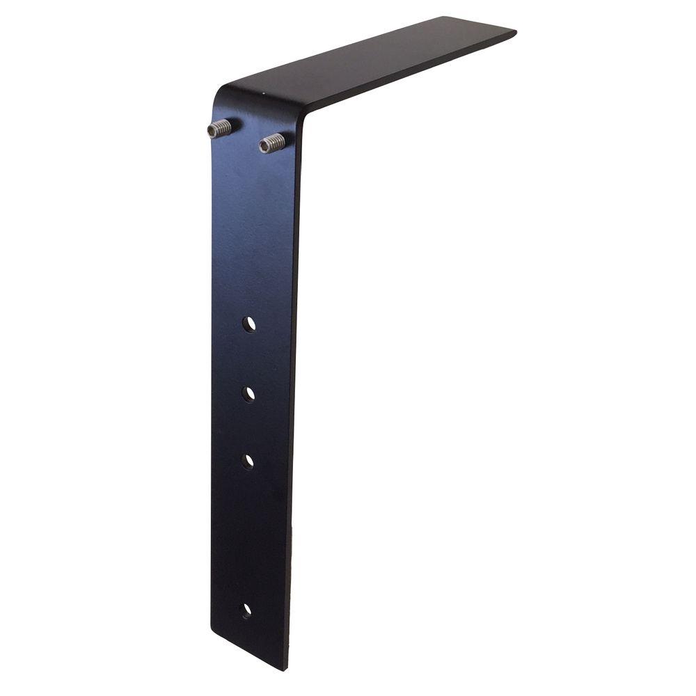 Low Profile 8 In Steel Countertop Support Adjule Bracket Steel Countertop Support Adjule Bracket In Black