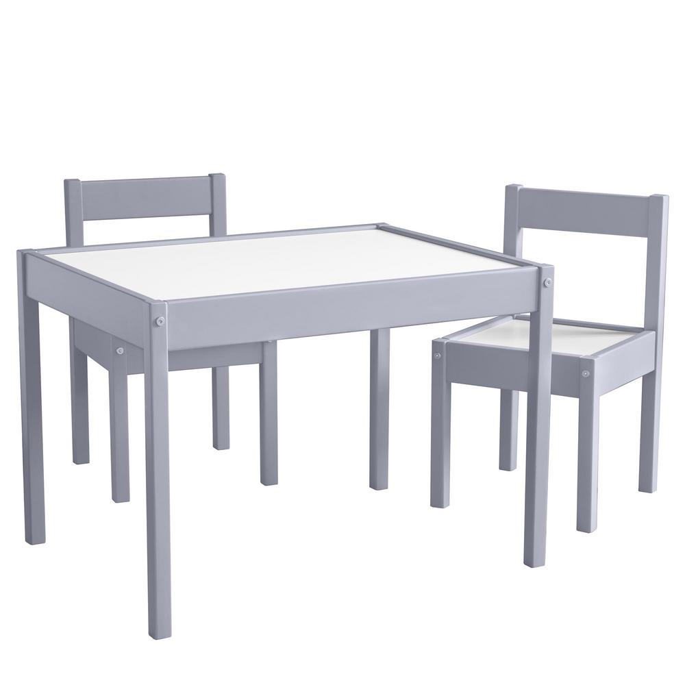 gray kids table and chairs